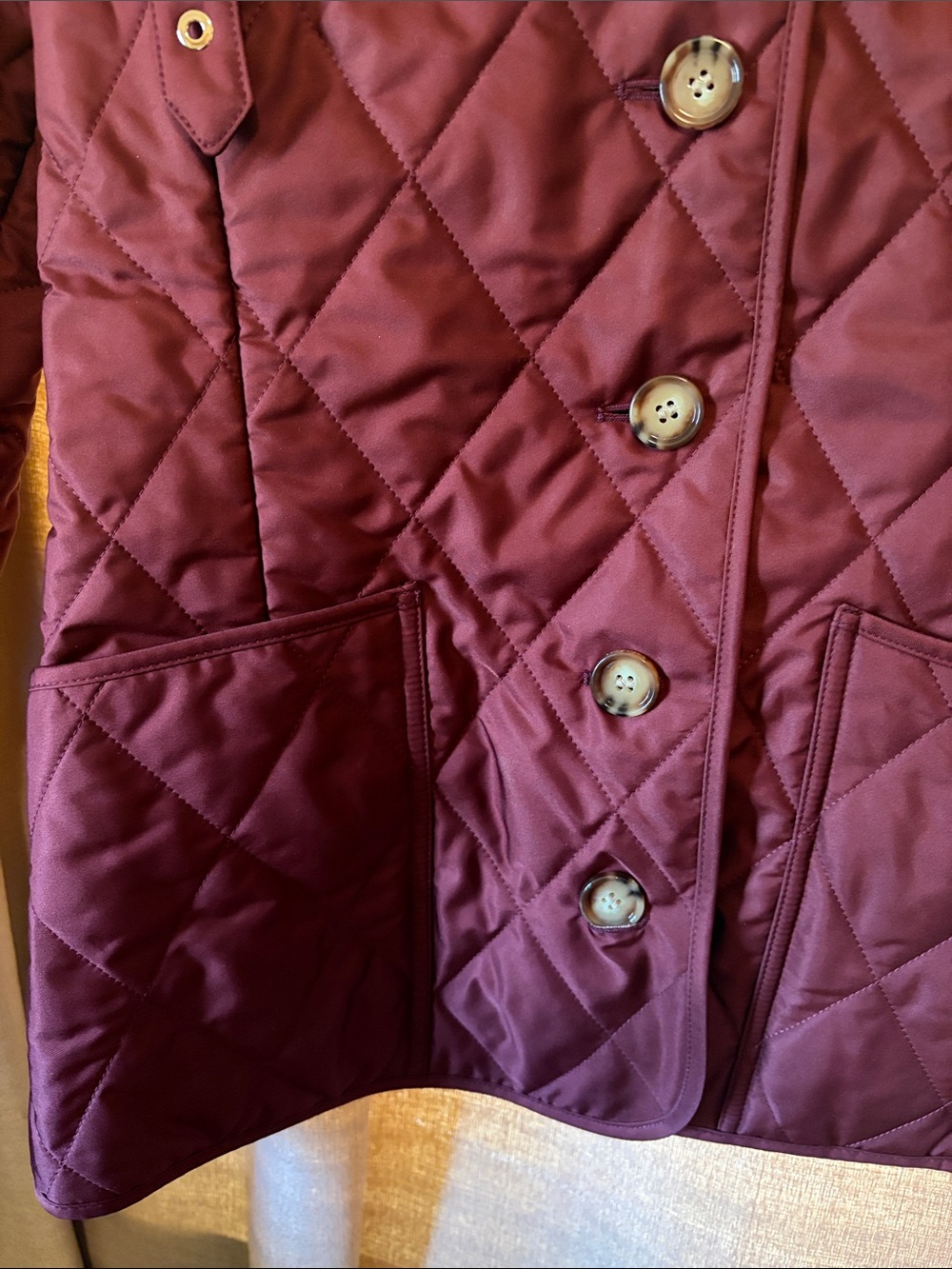 NWT Burberry Fernleigh Quilted Women's Jacket in Deep Burgundy XS - Picture 2 of 13